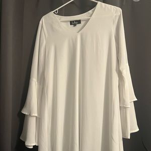 Lulu Size Small White Long Sleeve Bridal Dress